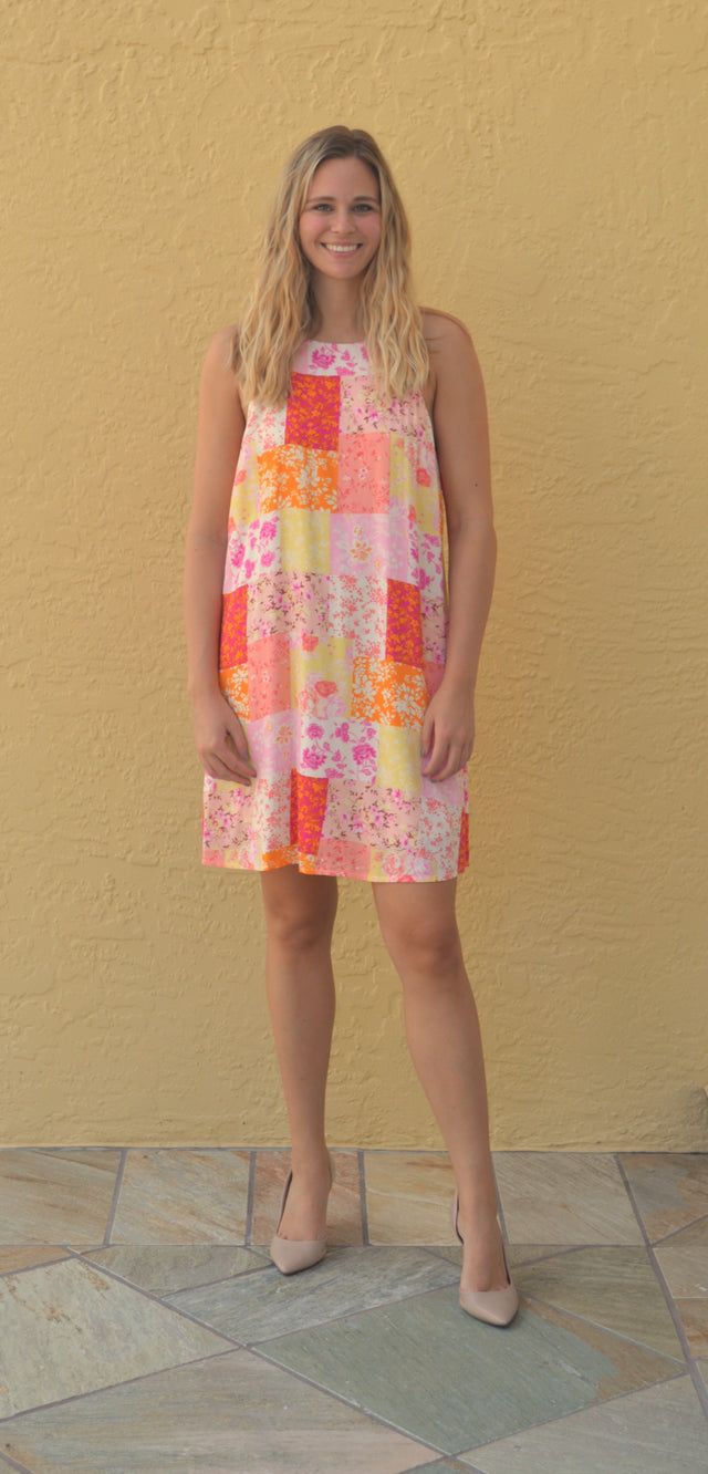 Sleeveless Patchwork Dress