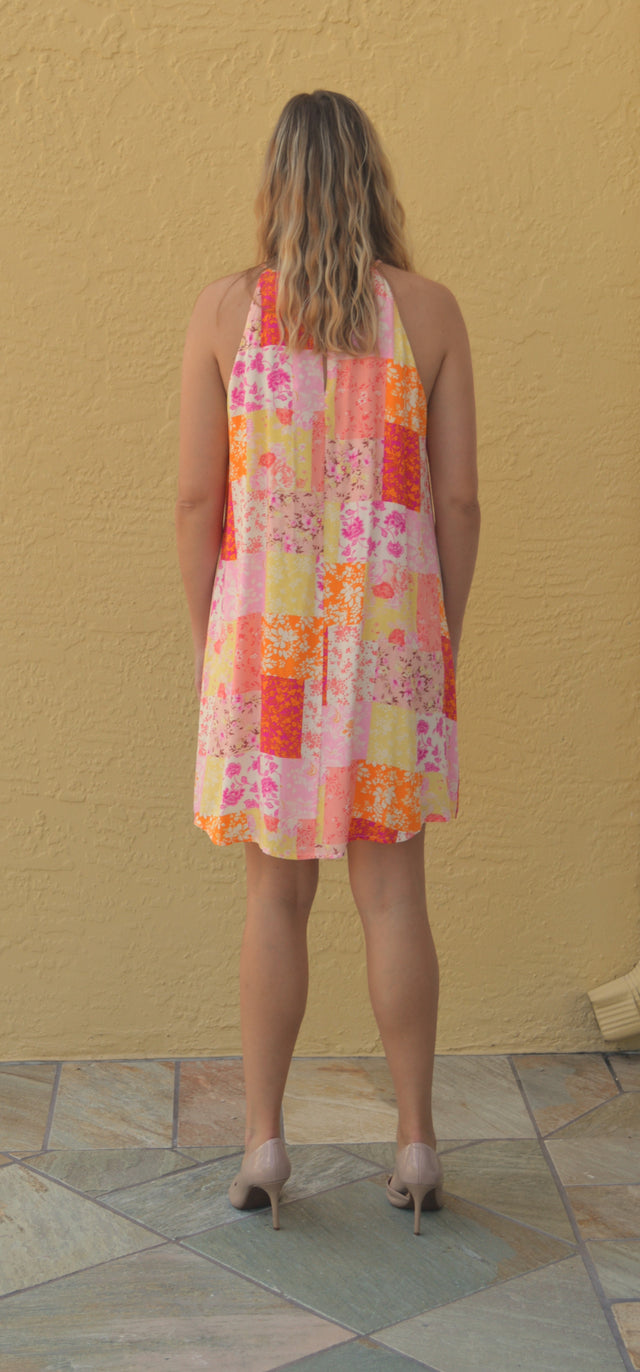 Sleeveless Patchwork Dress