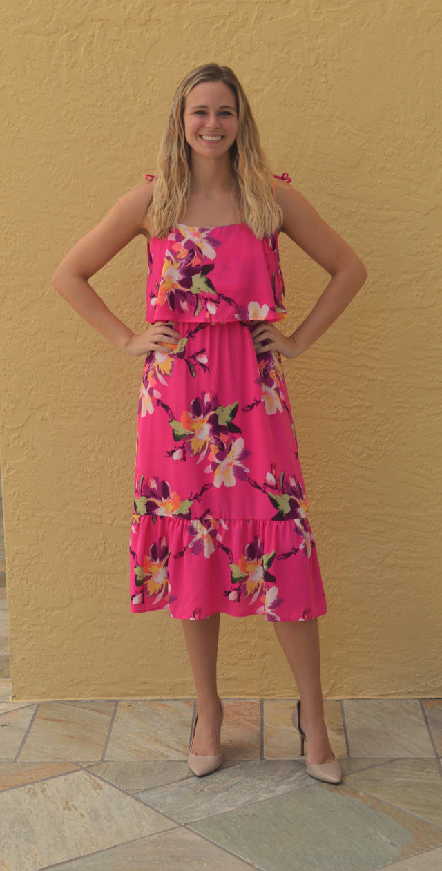 Magenta Tie Dress