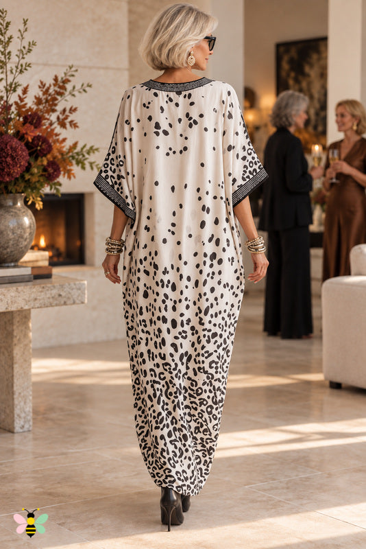 Hostess Hour Leopard-Print Maxi Dress