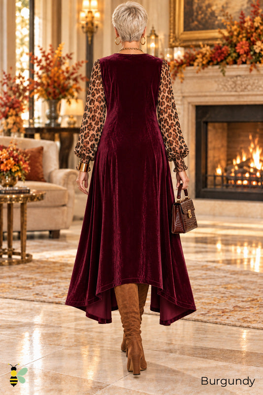 Wild Hour Velvet Maxi Dress | Burgundy | back