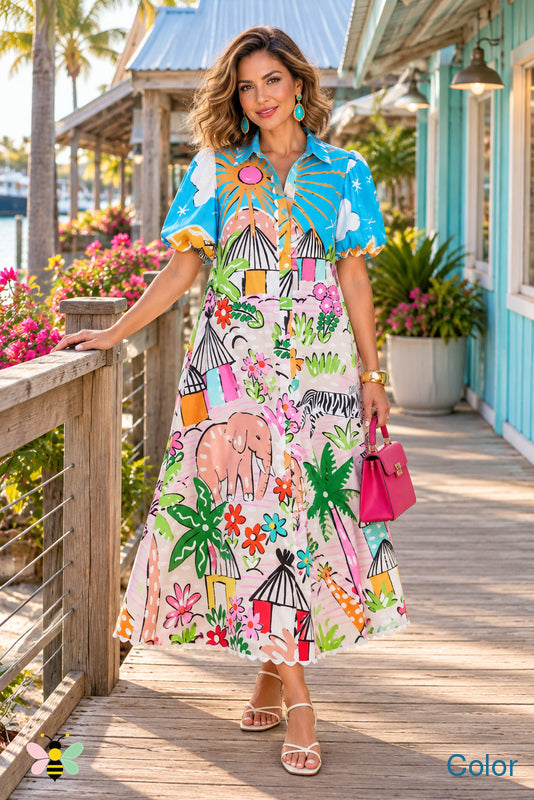 Tin City Sunshine Shirt Dress | Color | front