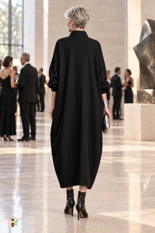 The Varenne Cocoon Pocket Midi Dress