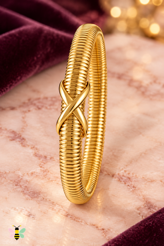 Aria Spring Bracelet | Gold | front