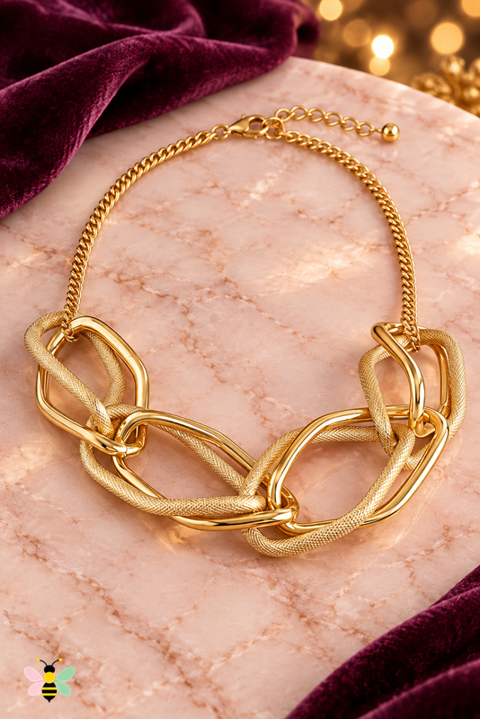 Elise Gold-Plated Chain Necklace | Gold | front