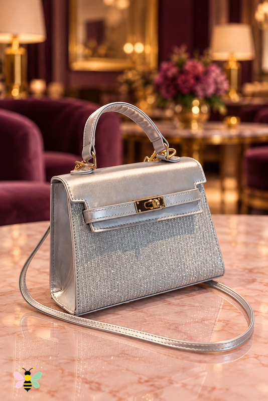 Afterglow Mini Crossbody Bag | Silver | front