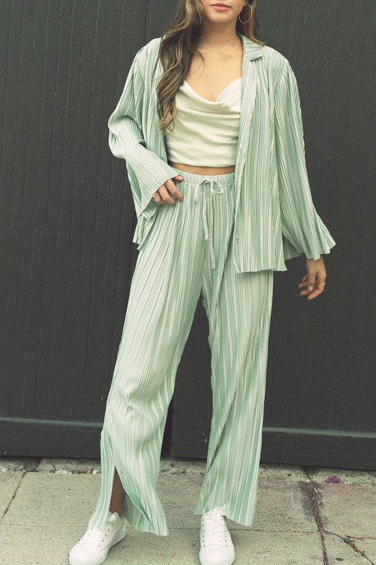 Vibe Check Pleated Shirt