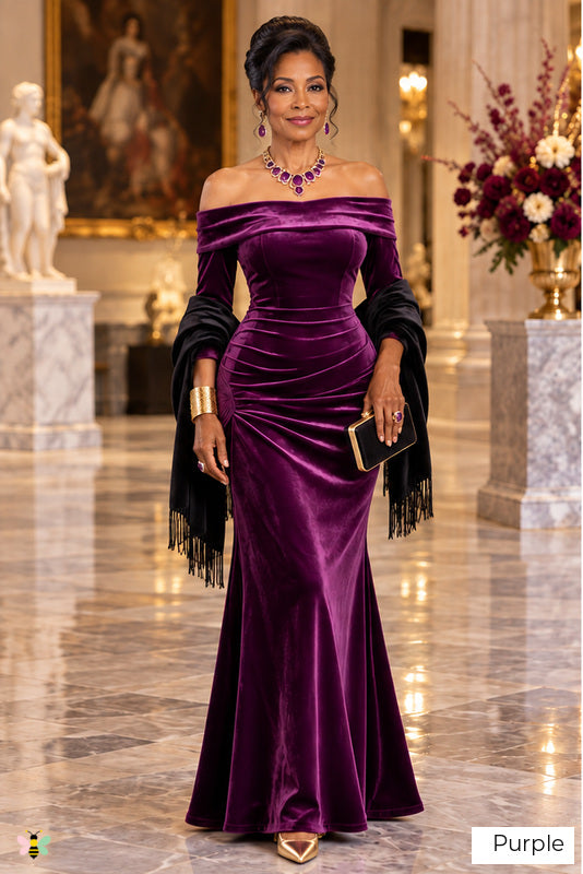 The Velvet Ovation Mermaid Gown | Purple | front