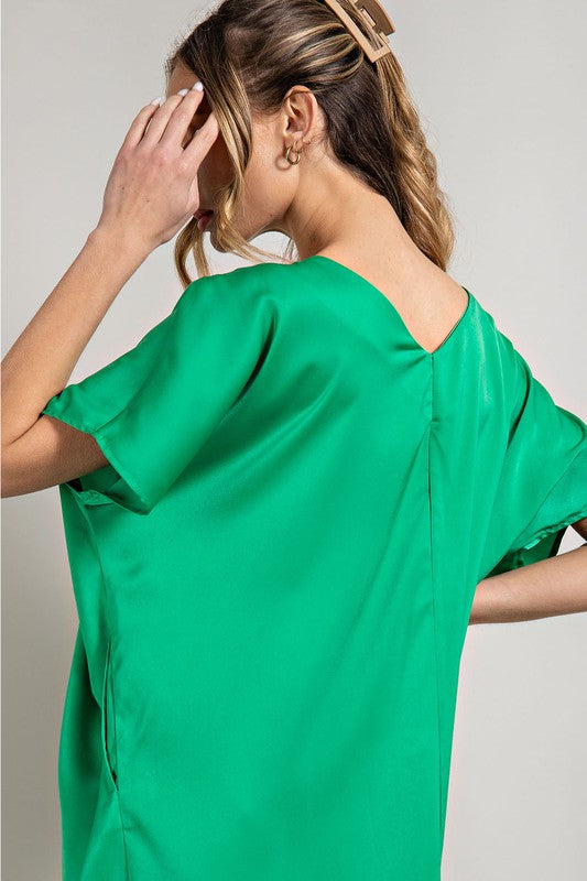 V Neck Midi Dress