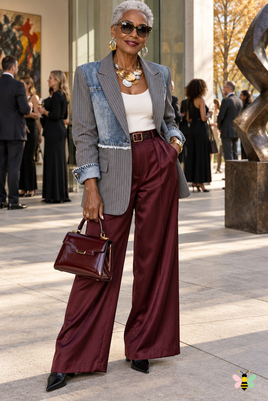 The Crosscurrent Denim-Ribbed Blazer