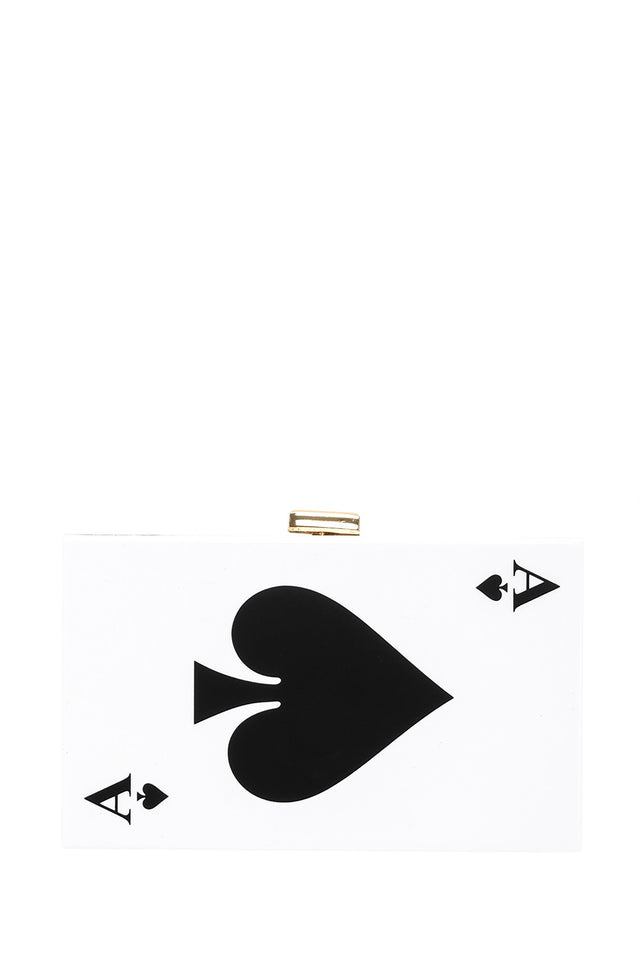 Ace of Spades Card Clutch Evening Bag