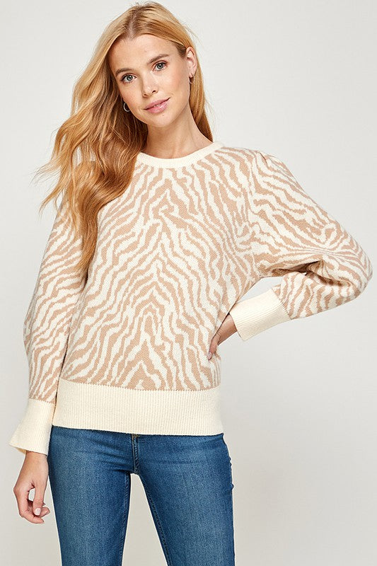 Animal Sweater Top