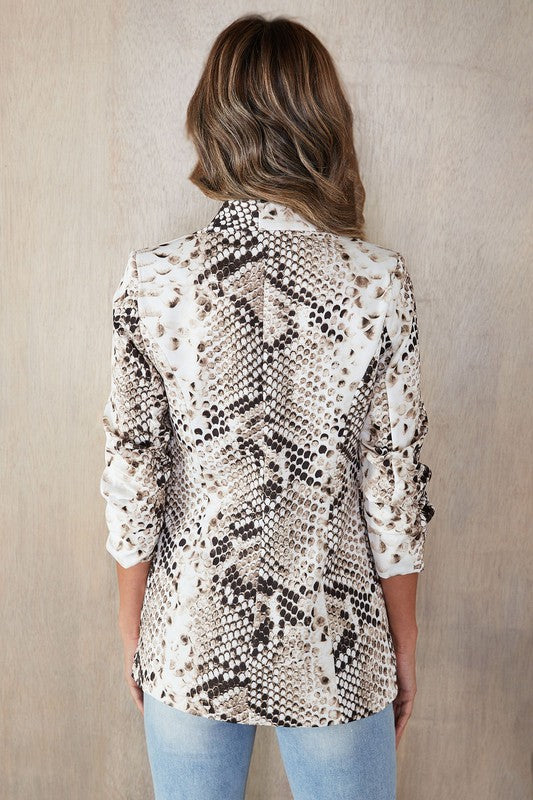 Lizard Scales Print Blazer