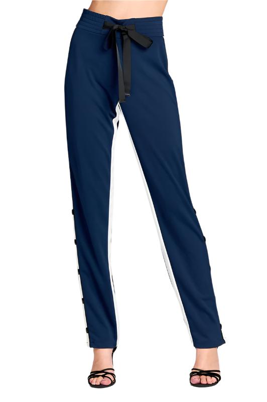 Quintrell Ribbon Side Button Track Pants