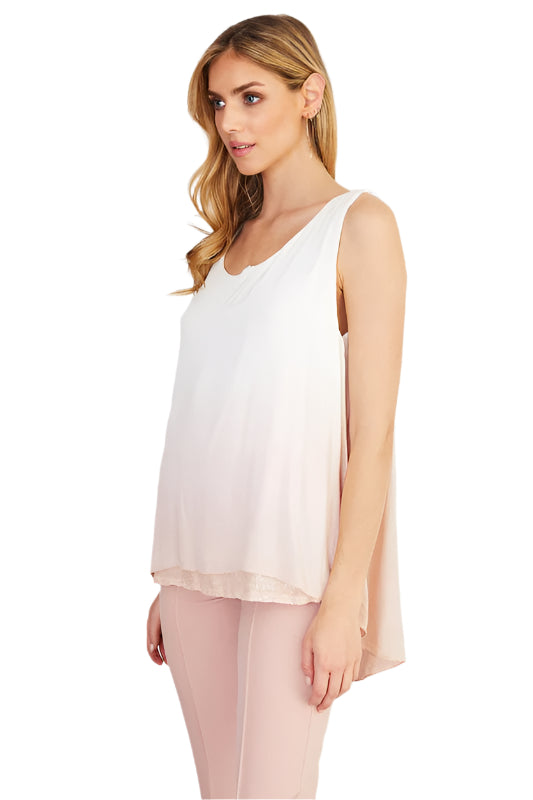 Ombre Double Layered Hi-lo Tank Top