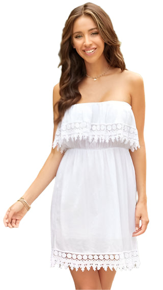 Solid Ruffle Short Tube Dress
