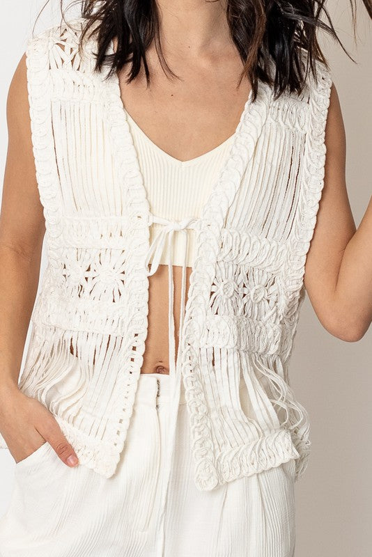 Sleeveless Crochet Vest