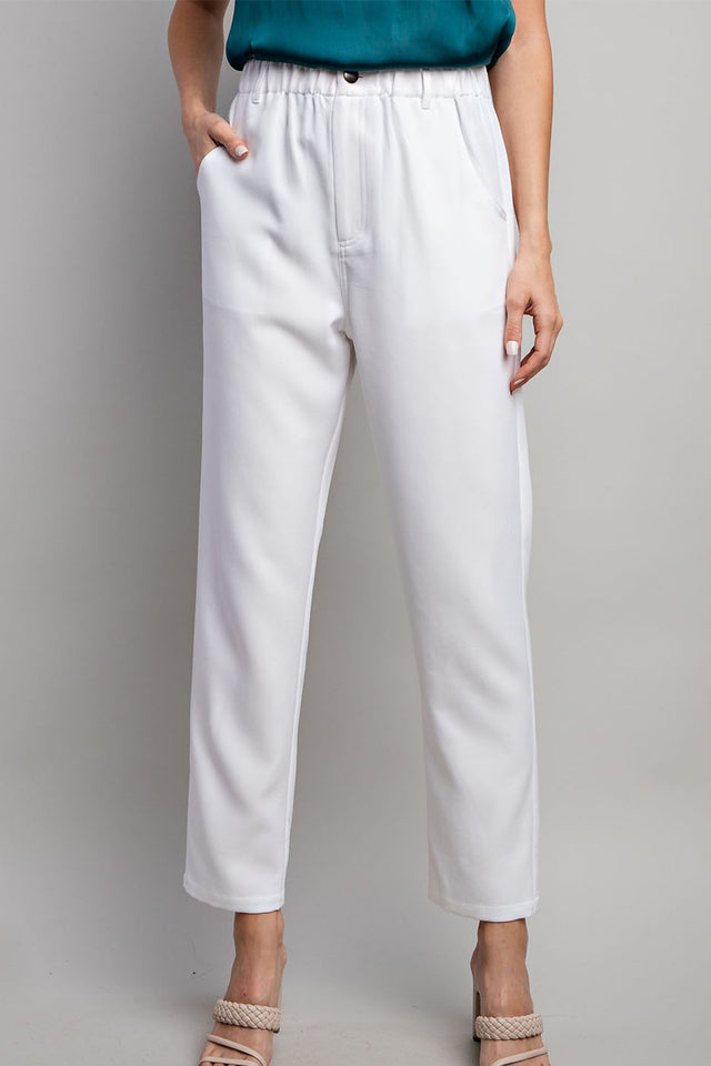 Banded Straight Pants
