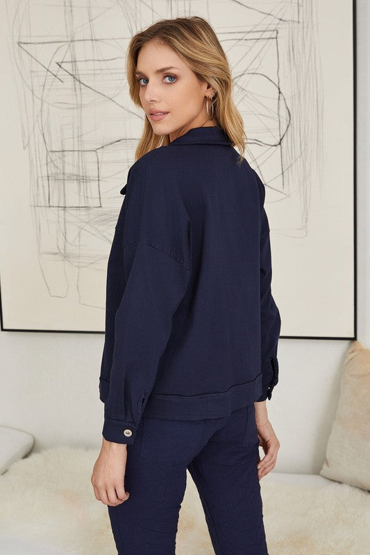 Long Sleeve Button Up Jacket