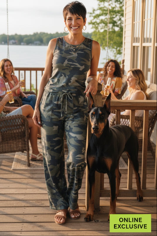The Michael Camo Pant and Tank Set