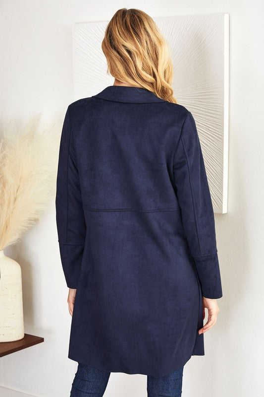 Faux Suede Coat