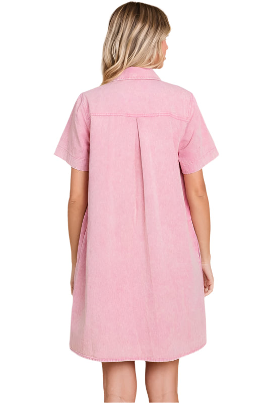 Washing Cotton Dress With Pockets