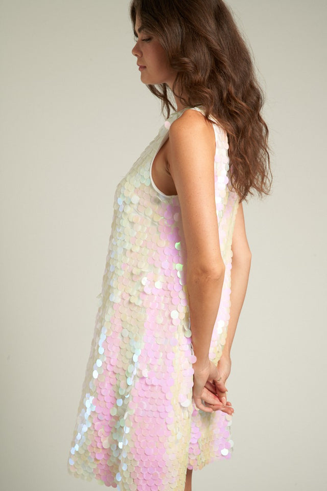 Sleeveless Sparkly Sequin Mini Dress