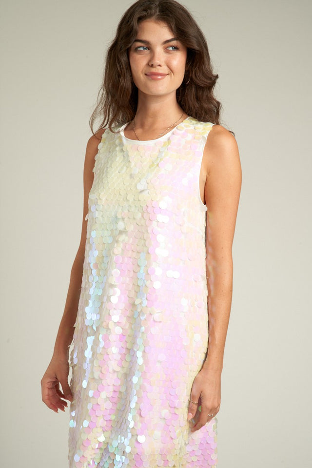 Sleeveless Sparkly Sequin Mini Dress