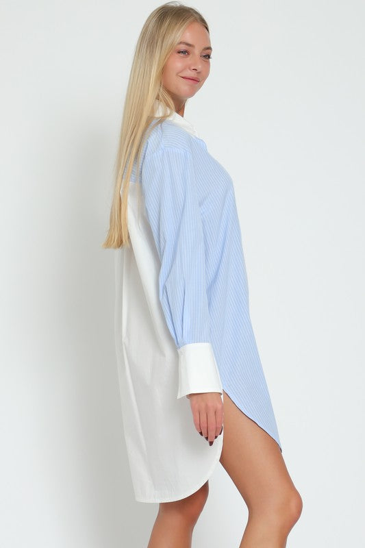Long Sleeve Shirt Mini Dress