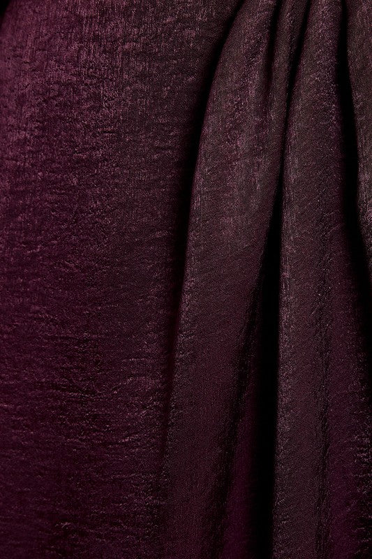 Long Sleeve Surplice Midi Dress