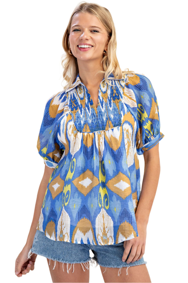 Smocked Yoke Top