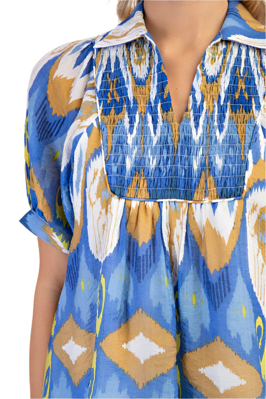 Smocked Yoke Top