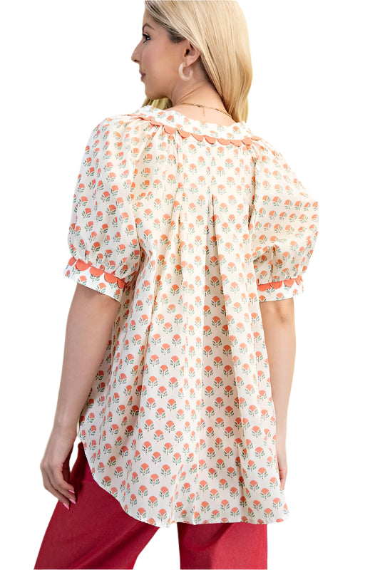 Floral Printed Loose Fit Top