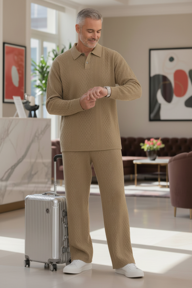 Mr. B. Textured Travel Set - Available In Big and Tall