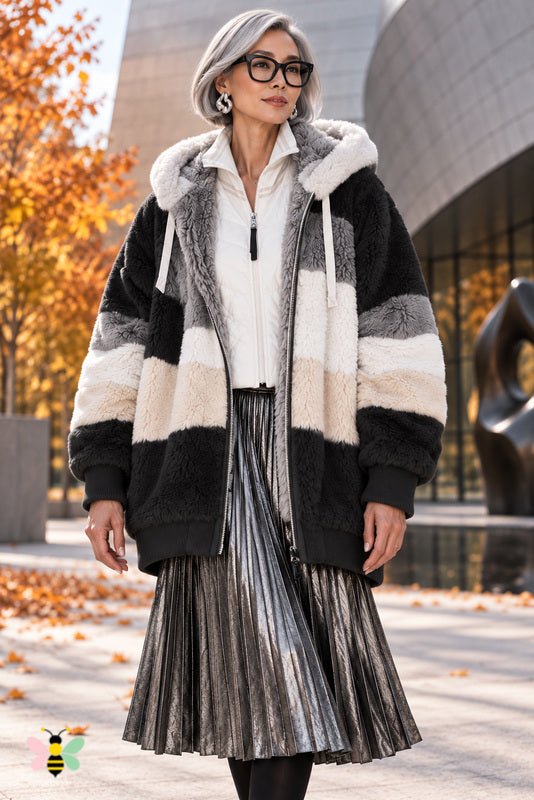 Alpine Afterglow Colorblock Sherpa Jacket