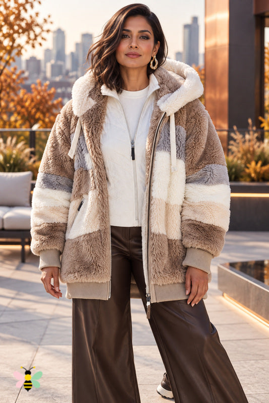 Alpine Afterglow Colorblock Sherpa Jacket
