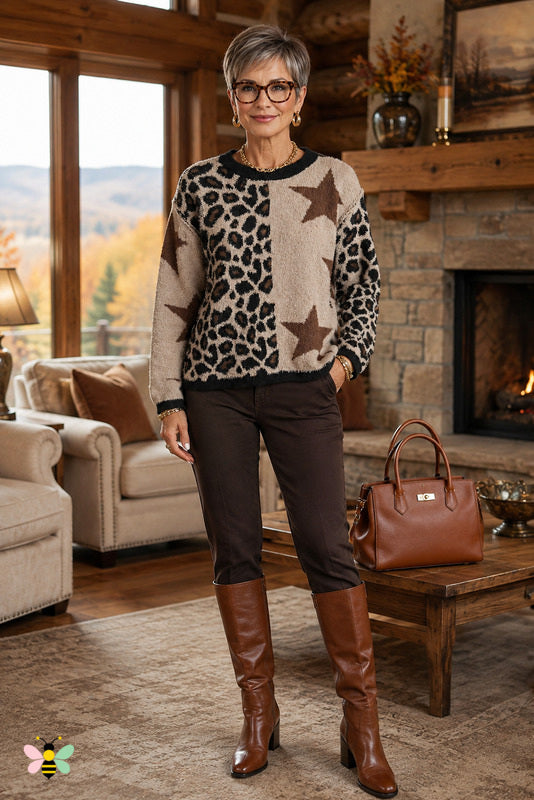 Aspen Wildstar Leopard Sweater
