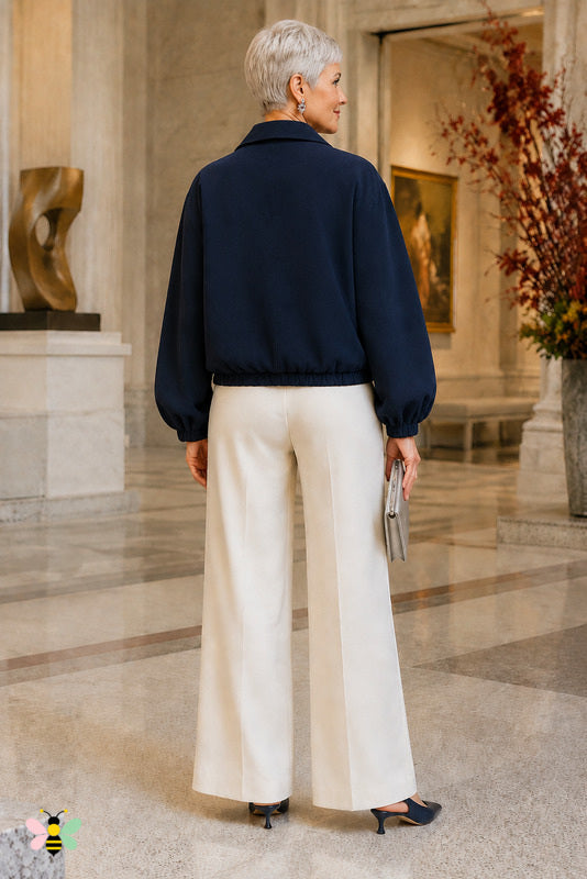 Autumn Avenue Suede-Look Cropped Jacket