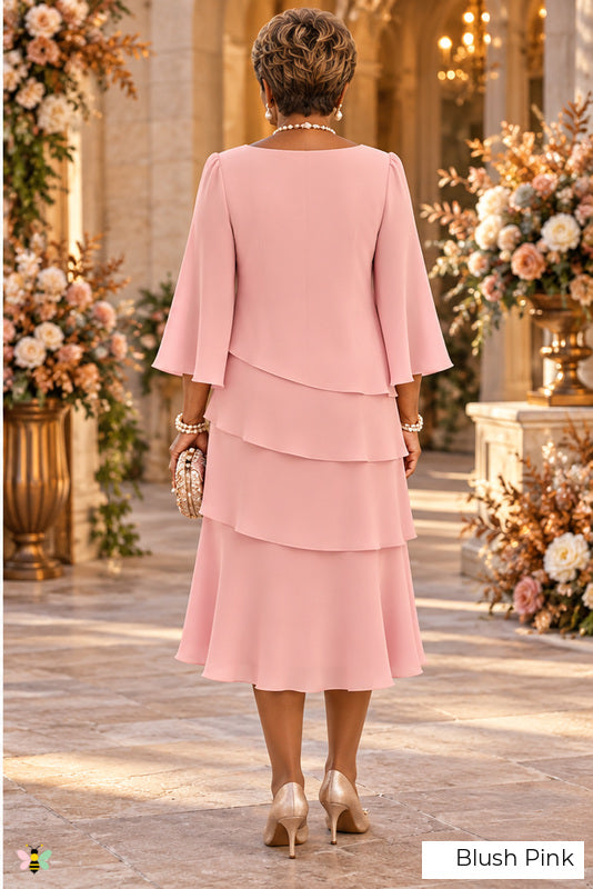The Estate Reverie Tiered Dress | Blush Pink | back