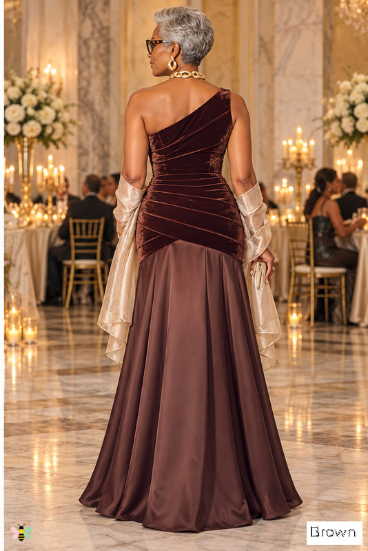 The Venetian Velvet Waltz Gown | Brown | back