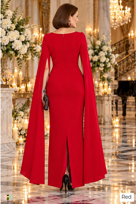 The Grand Entrance Rhinestone Gown | Red | back