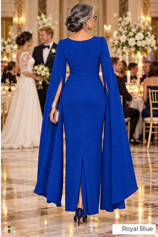 The Grand Entrance Rhinestone Gown | Royal Blue | back