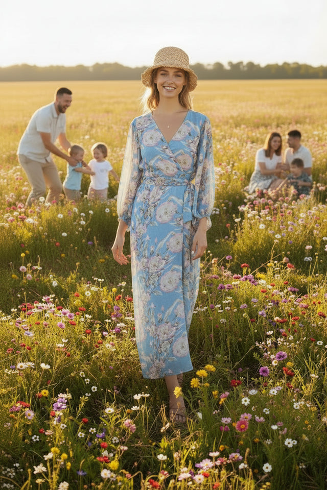 The Bethany Side Tie Wrap Dress