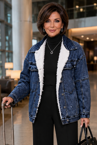 Gate Ready Sherpa-Lined Denim Jacket
