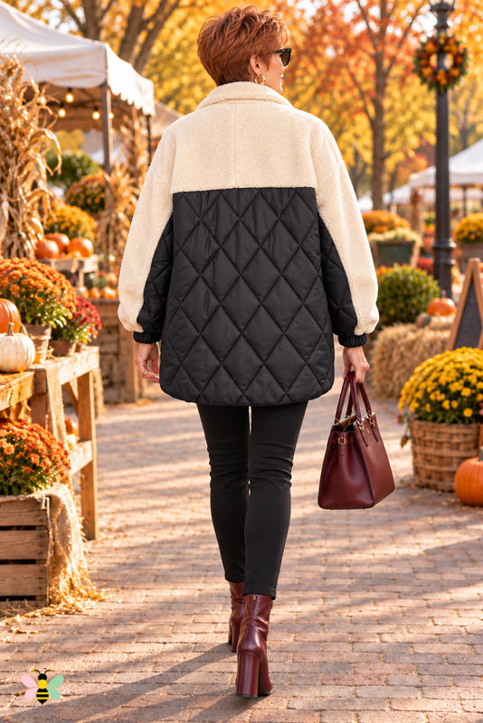 Harvest Market Sherpa-Quilted Jacket