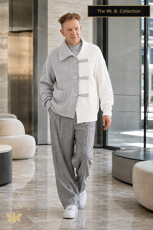 The Mr. B. Collection - Buckle Knit Cardigan