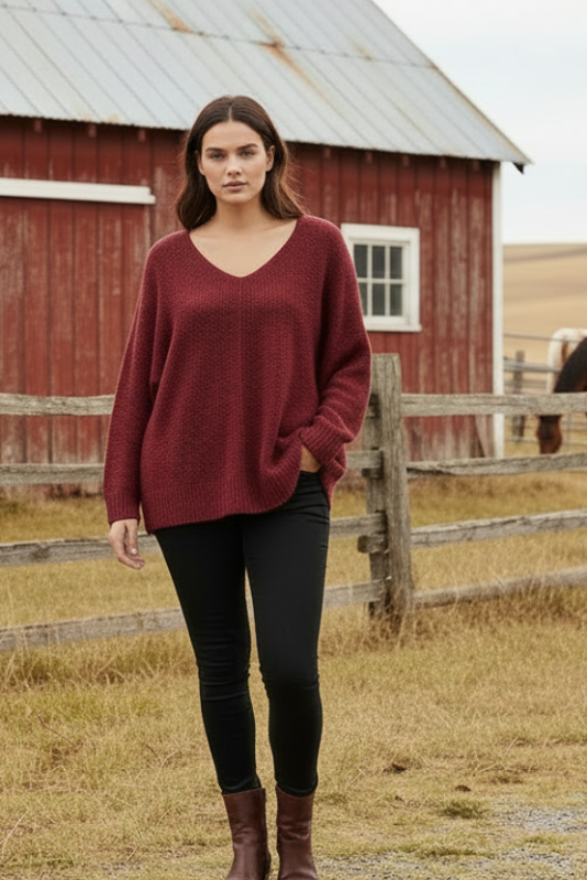 Magic Sweater Cranberry