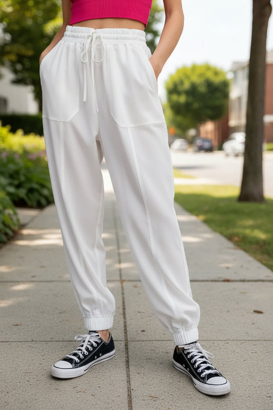 White Jogger Pant