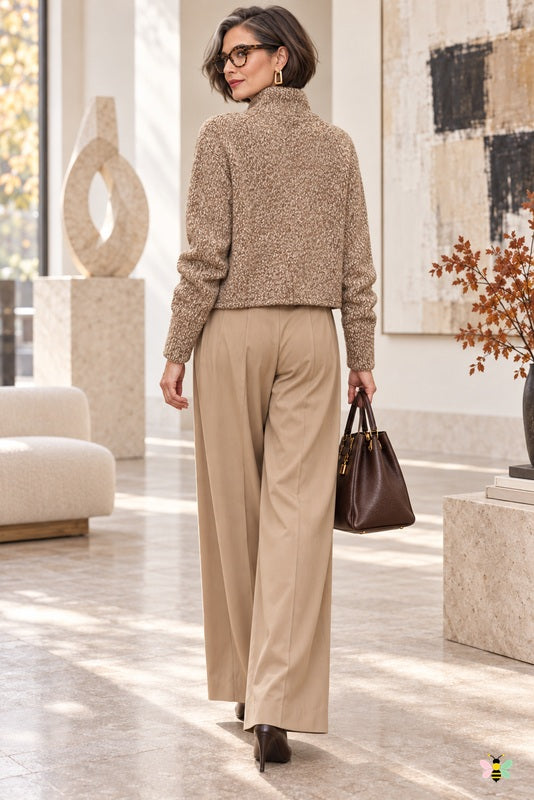 The Sabine Sculptural-Button Cardigan