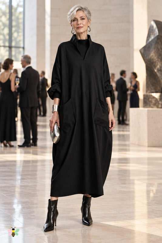 The Varenne Cocoon Pocket Midi Dress